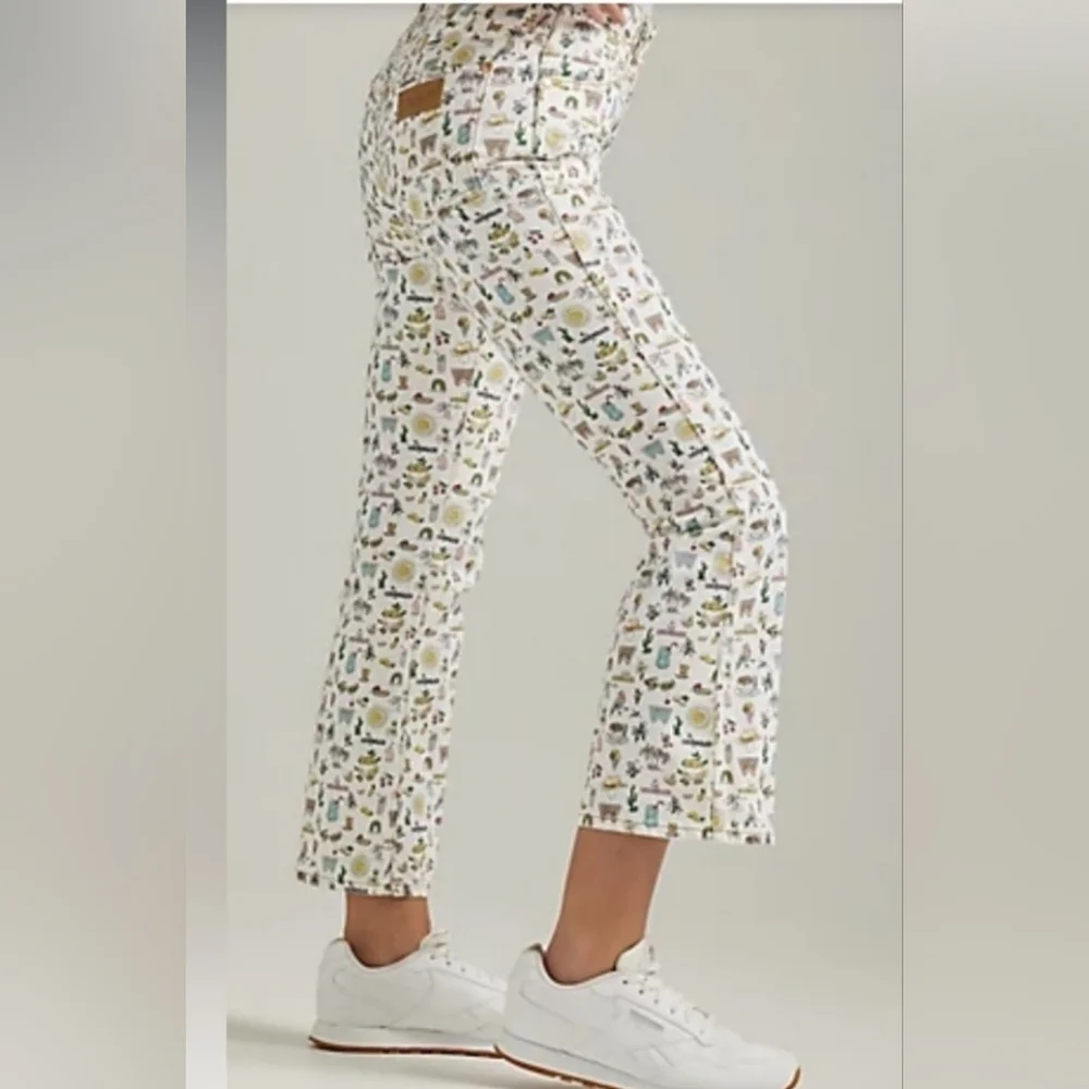 NWT Free People X Wrangler Life's Lemons High Rise Kick Flare Wrocks 672 - Picture 2 of 6